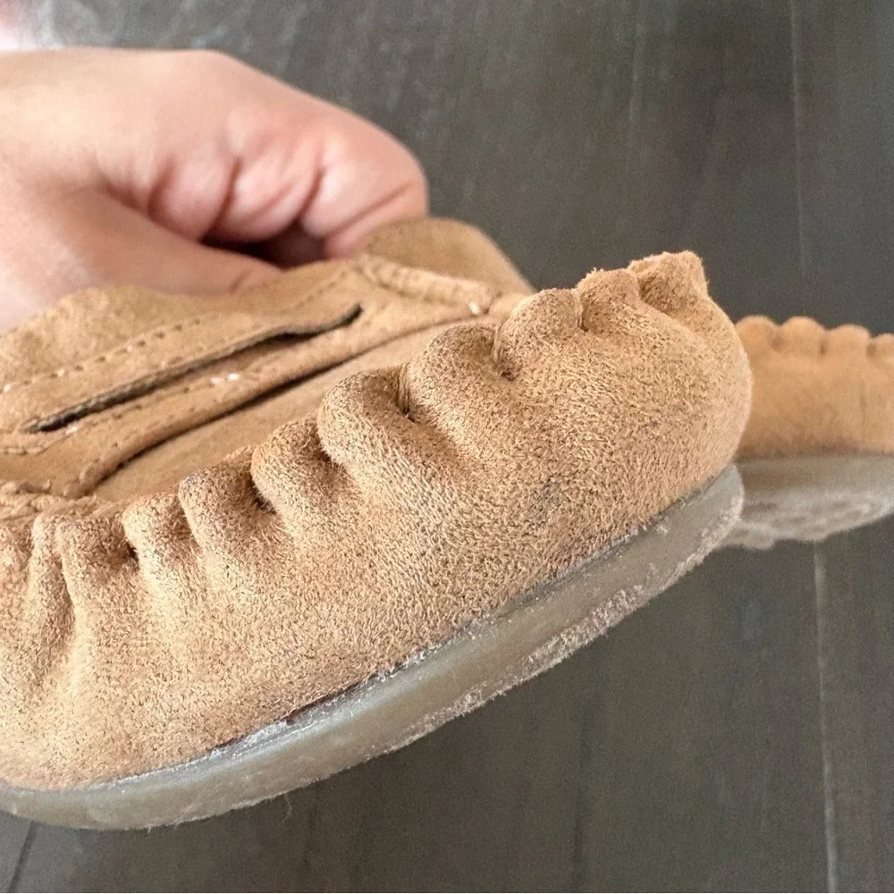 Dexflex Comfort Tan Faux Suede‎ Driving Loafer Moccasin Girls Size 5